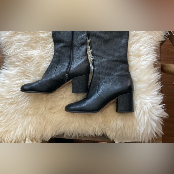 Via Spiga over the knee boots leather black boot - Picture 5 of 13